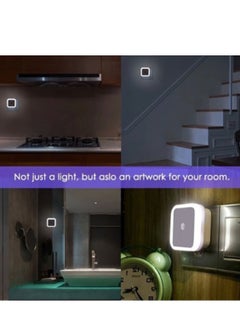 BLUE CORAL Sensor Night Light Plug-In Square Night Lamp Smart Dusk to Dawn Sensor Lamps Nightlight Energy Saving LED Sensor For Bedroom Toilets Stairs Corridors Children Kids Living Room (Blue)  - Image 3
