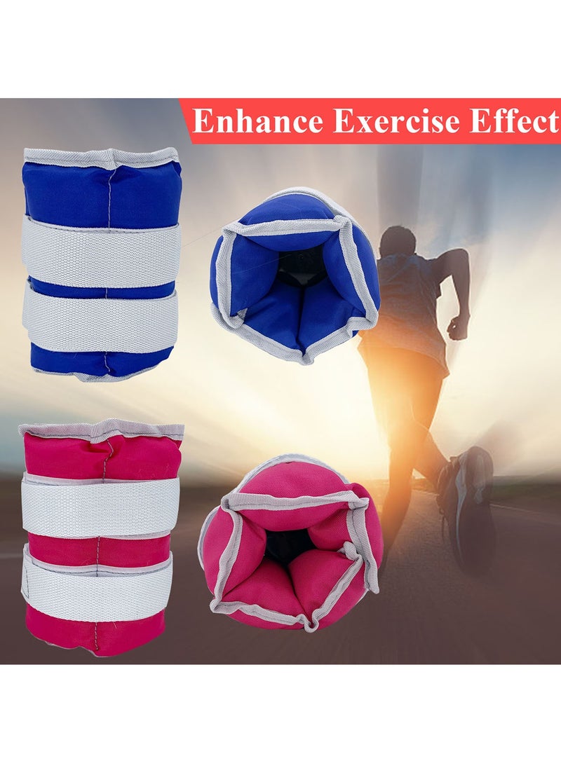 Qiccijoo Ankle Weights Set 1 Pair 4Kg(8.8Lb) Workout Ankle Weights For Women Or Men Wrist Leg Weights For Fitness,Running,Walking,2*2Kg(4.4Lb) - Blue  - Image 5