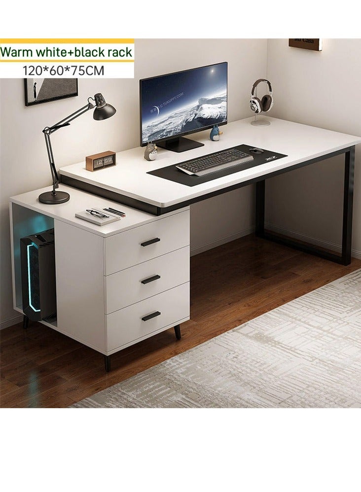 Generic Computer Table Home Office Desk Table Computer Study Table, Simple Writing Table,Sturdy Office Table, Computer and Multifunction Table Home Office Workstation with 3 Drawers  - Image 1