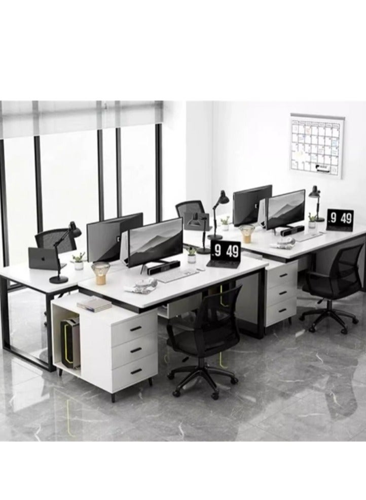Generic Computer Table Home Office Desk Table Computer Study Table, Simple Writing Table,Sturdy Office Table, Computer and Multifunction Table Home Office Workstation with 3 Drawers  - Image 3