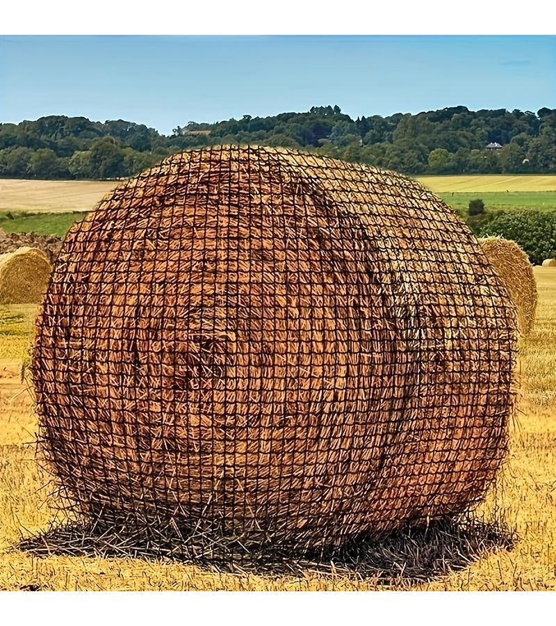 6ft x 6ft x 6ft Round Bale Hay Net with Knotless Design for Slow Feeding Suitable for Various Livestock - Image 5