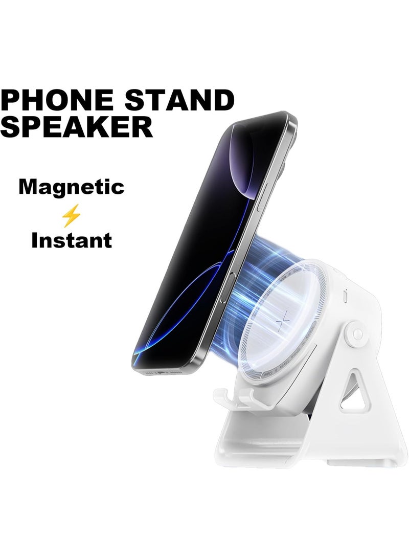 Beauenty Wireless Inductive Bluetooth Speaker, 4-in-1 RGB Lighting 360 Degree Rotating Phone Holder, Extra Long Standby Time, Support iOS and Android, Home Office, Birthday Gift - Image 3