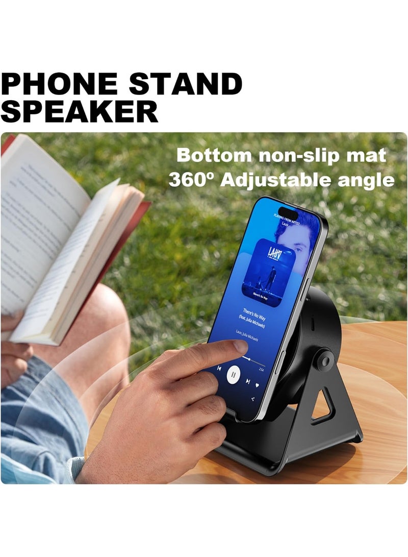 Beauenty Wireless Inductive Bluetooth Speaker, 4-in-1 RGB Lighting 360 Degree Rotating Phone Holder, Extra Long Standby Time, Support iOS and Android, Home Office, Birthday Gift - Image 4