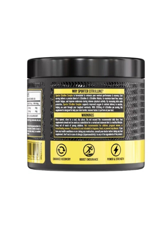 SPORTER Citrulline Nitric Boost, Unflavored, 200g – Supports Endurance, Stamina & Muscle Recovery for Athletes - Image 2