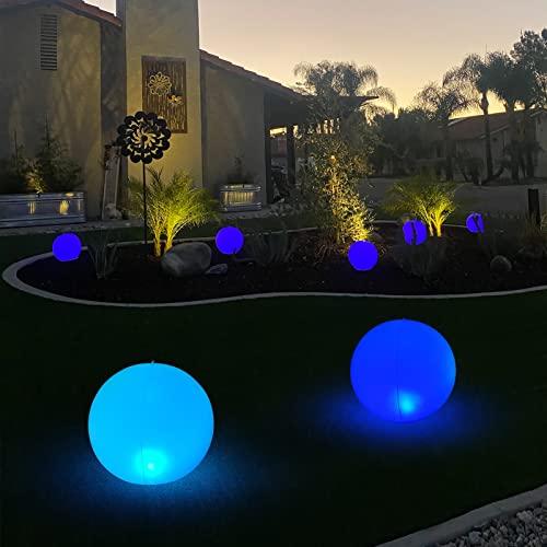 Esuper Floating Pool Lights Solar Powered 1 PCS, 14 Inch Color Changing Led Glow Globe Solar Pool Lights That Float, Inflatable Waterproof Solar Floating Pool Ball Lights for Pool, Party Decorations - Image 5