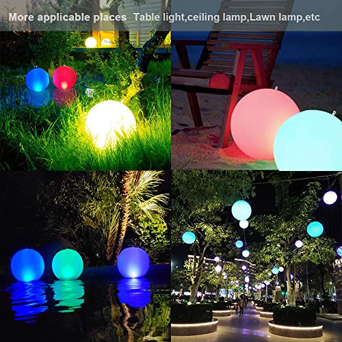 Esuper Floating Pool Lights Solar Powered 1 PCS, 14 Inch Color Changing Led Glow Globe Solar Pool Lights That Float, Inflatable Waterproof Solar Floating Pool Ball Lights for Pool, Party Decorations - Image 4