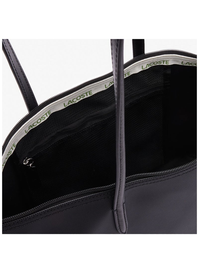 LACOSTE Lacoste Women's Large 12.12 Concept Zip Tote Bag, Women's Handheld Shoulder Bag, Fashion Versatile Large Capacity Bag, Women's Shopper Tote Bag, 45cm * 30cm * 12cm Black  - Image 5