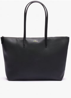 لاكوست حقيبة لاكوست النسائية الكبيرة 12.12 Concept Zip Tote، حقيبة كتف نسائية محمولة باليد، حقيبة أنيقة متعددة الاستخدامات بسعة كبيرة، حقيبة تسوق نسائية، 45 سم × 30 سم × 12 سم، لون أسود  - Image 2