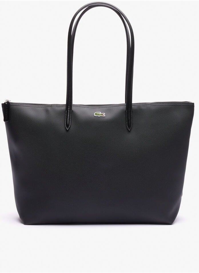 LACOSTE Lacoste Women's Large 12.12 Concept Zip Tote Bag, Women's Handheld Shoulder Bag, Fashion Versatile Large Capacity Bag, Women's Shopper Tote Bag, 45cm * 30cm * 12cm Black  - Image 1