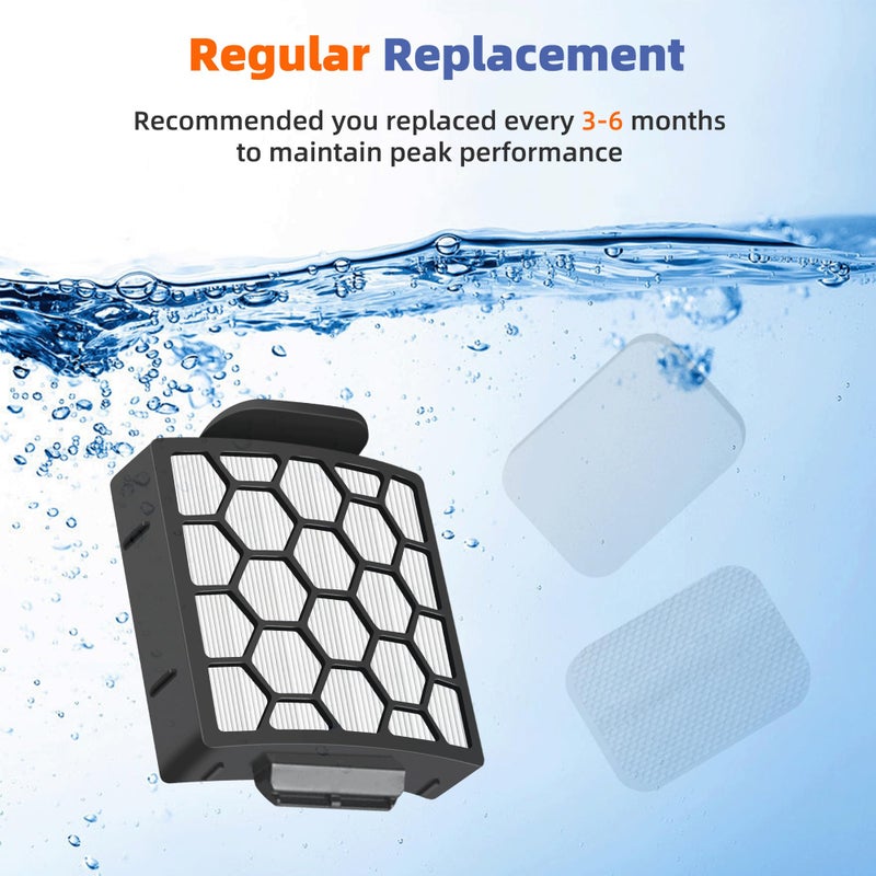 Pulluty 6 Foam Filter + 2 Hepa Filter Replacement for Shark ZU62 ZU60 NV255 NV150 NV251 NV151 Navigator Rotator Pet Pro Upright Vacuum Part 1238FT60 1239FT60 - Image 4
