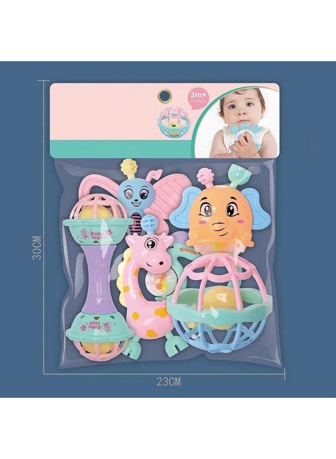 Globular Baby Rattles & Teethers Early Development Toys (6 Piece Combo Rattle Set) - Image 2