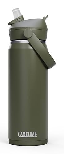 CamelBak Thrive Flip Straw Insulated Stainless Steel Water Bottle Cold Retention Design for Everyday Hydration and Active Use 20oz Moss - Image 1