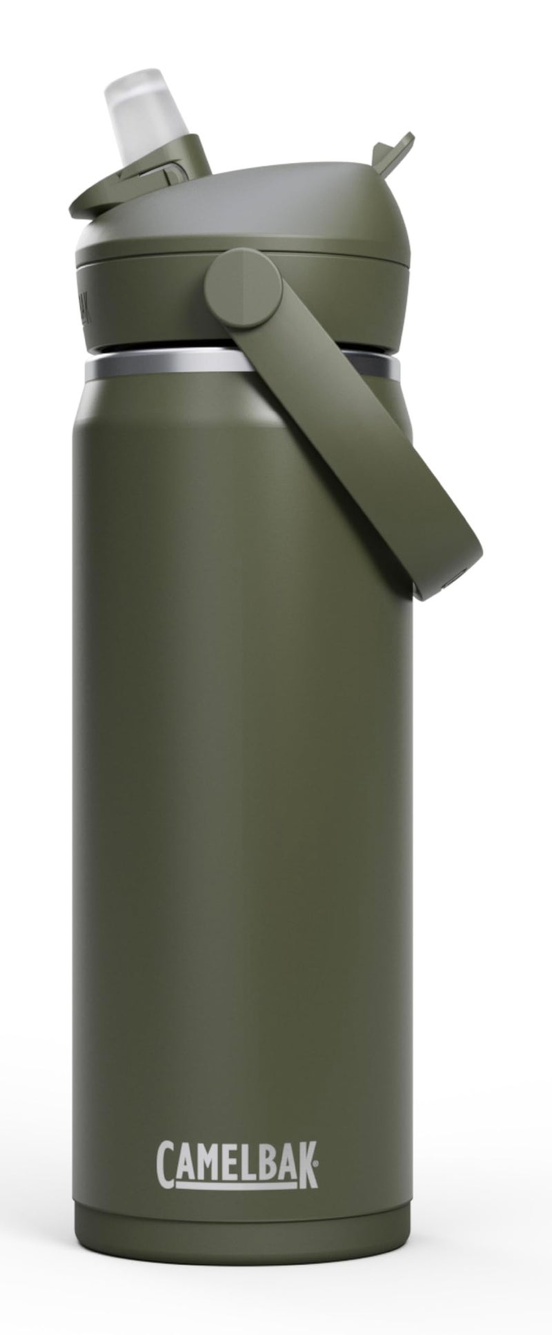 CamelBak Thrive Flip Straw Insulated Stainless Steel Water Bottle Cold Retention Design for Everyday Hydration and Active Use 20oz Moss - Image 2