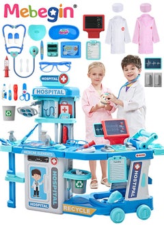MEBEGIN Deluxe Medical Playset with Nurse's and Doctor's Uniforms, Medical-themed Pretend Toys, Simulation Play Doctor Toys Set with Various Accessaries, Creative Safety Play House Toys, Ideal Gift for Kids  - Image 1