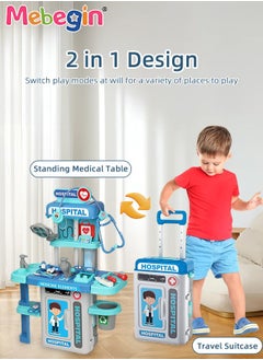 MEBEGIN Deluxe Medical Playset with Nurse's and Doctor's Uniforms, Medical-themed Pretend Toys, Simulation Play Doctor Toys Set with Various Accessaries, Creative Safety Play House Toys, Ideal Gift for Kids  - Image 3