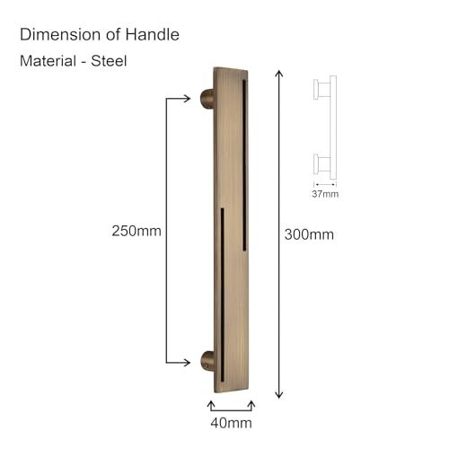 COMPASS 12" Stainless Steel 304 Grade Main Door Handle | Door Handles for Main Door | Pull Handles for All The Doors of House | Office | Hotels, Antique Finish| 102 - Image 3