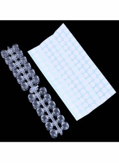 Excefore 240 Pcs False Nail Display Tips Nail Art Display Chart Nail Art Color Display Tips Tool Swatch Sticks with Adhesive Sticker for Nail Polish Training Practicing (Transparent)  - Image 4
