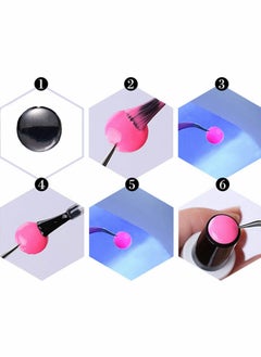 Excefore 240 Pcs False Nail Display Tips Nail Art Display Chart Nail Art Color Display Tips Tool Swatch Sticks with Adhesive Sticker for Nail Polish Training Practicing (Transparent)  - Image 5