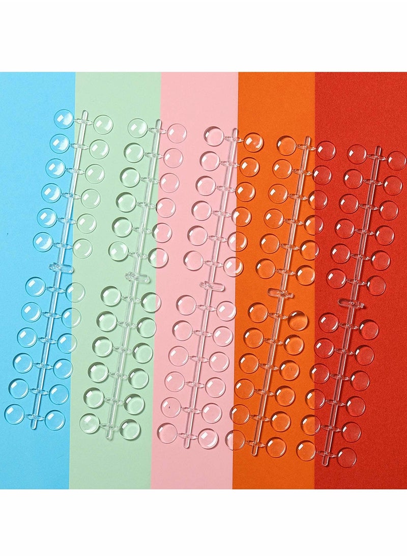 Excefore 240 Pcs False Nail Display Tips Nail Art Display Chart Nail Art Color Display Tips Tool Swatch Sticks with Adhesive Sticker for Nail Polish Training Practicing (Transparent)  - Image 1
