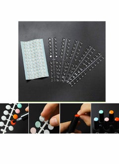 Excefore 240 Pcs False Nail Display Tips Nail Art Display Chart Nail Art Color Display Tips Tool Swatch Sticks with Adhesive Sticker for Nail Polish Training Practicing (Transparent)  - Image 3