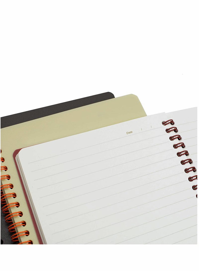 Spiral Notebooks 4 Pack College Ruled Paper A5 8.3x5.9inch Thick Plastic Hardcover 80 Sheets for Study and Notes - Image 4