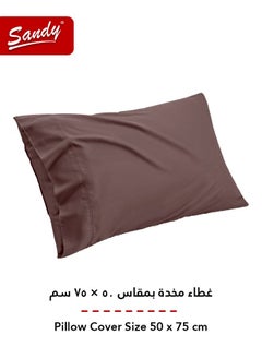 Sandy Sandy Premium Hotel Quality Fitted Sheet and Pillow Case, Bed Sheet 2 Pieces Set, Soft & Breathable and Cooling, Extra Twin Size 120 x 200 cm, Burgundy Brown  - Image 3