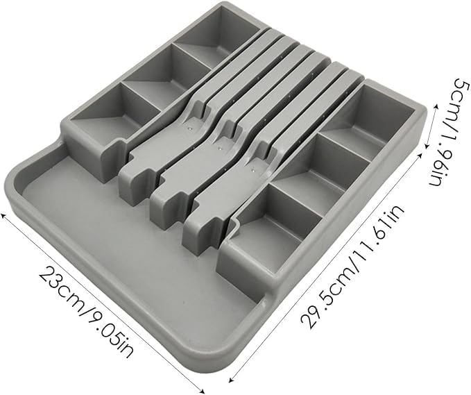 Kitchen Utensil Drawer Organizer – Compact & Flexible Cutlery Storage Tray for Spoons, Forks, and Utensils | Multifunctional Drawer Divider for Small Kitchens, RVs, and Apartments - Image 1