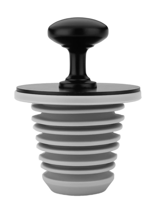 Bathtub Drain Stopper,Tub Silicone Stopper,Bathtub Drain Replacement Accessories,Suitable for Bathtubs,Sinks,Washbasin Drain Ooutlet Rubber Drain Stopper (Black) - Image 1