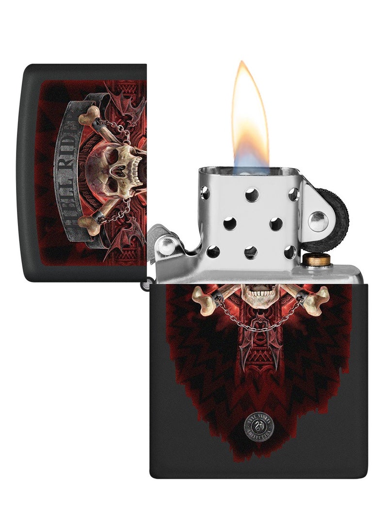 Zippo ولاعة مقاومة للرياح سوداء غير لامعة من مجموعة آن ستوكيس Ci018439 218 - Image 3