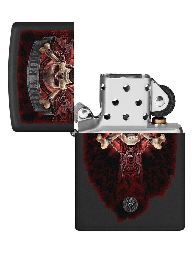 Zippo ولاعة مقاومة للرياح سوداء غير لامعة من مجموعة آن ستوكيس Ci018439 218 - Image 4