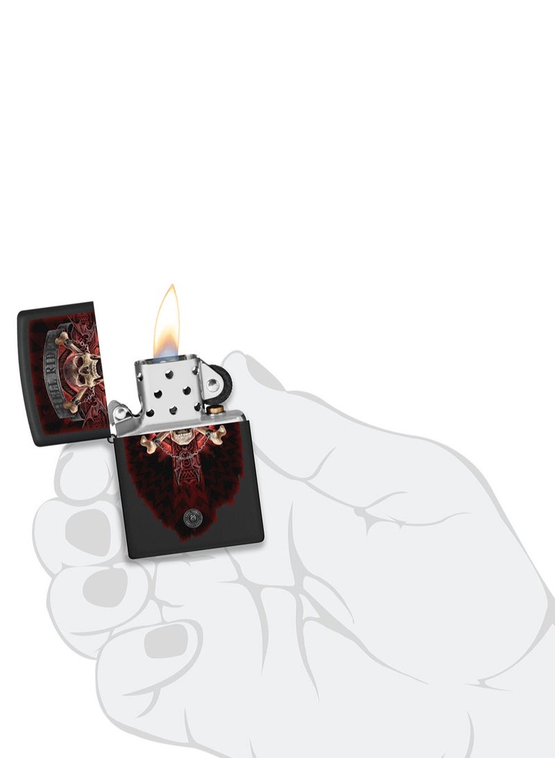 Zippo ولاعة مقاومة للرياح سوداء غير لامعة من مجموعة آن ستوكيس Ci018439 218 - Image 5