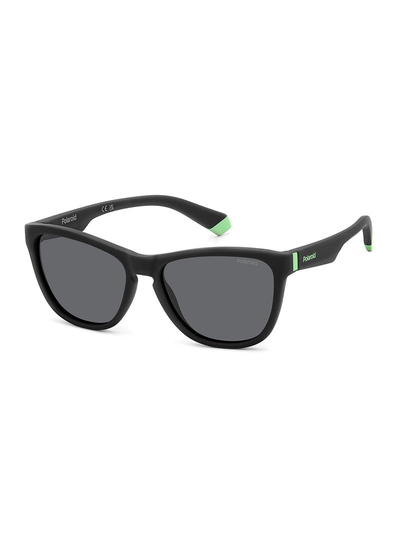 Polaroid Kids Unisex Polarized Rectangular Sunglasses - Pld 8056/S Black Millimeter - Lens Size: 49 Mm  - Image 1