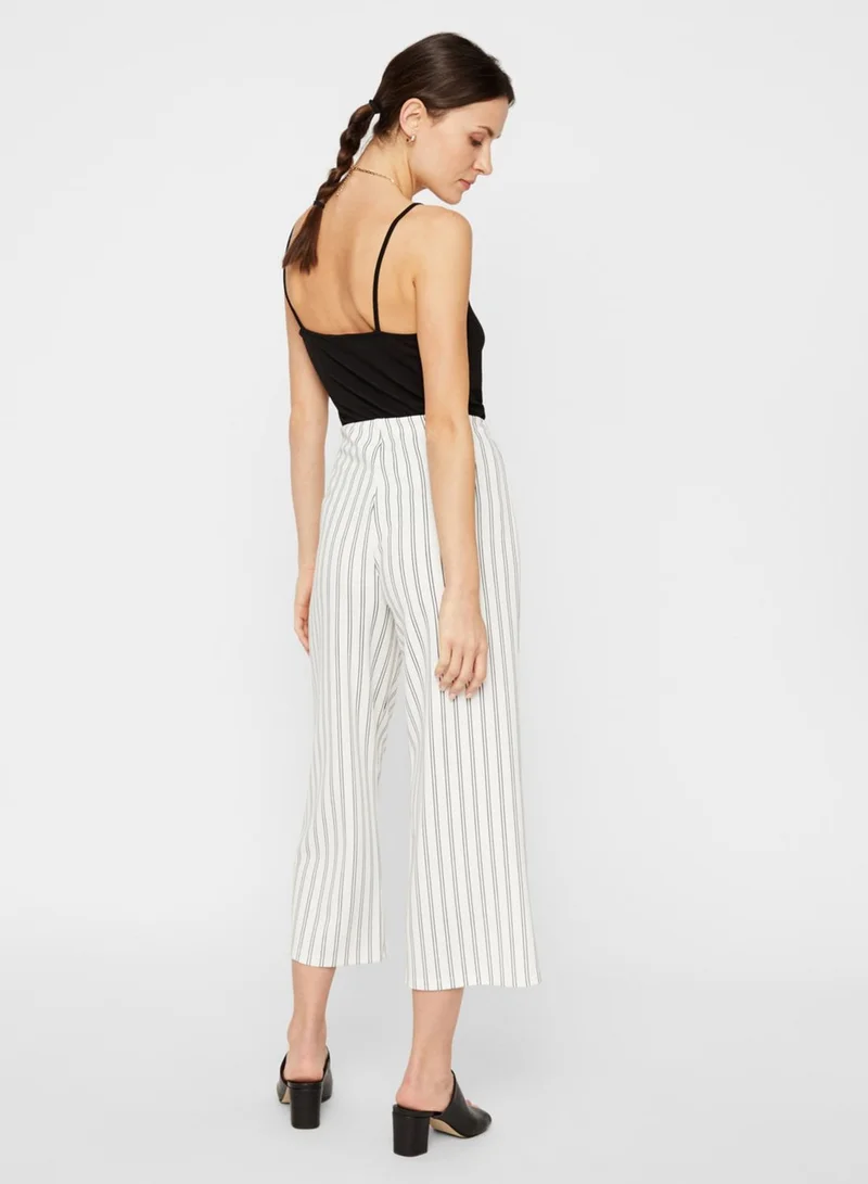 PIECES Striped Culotte Pants