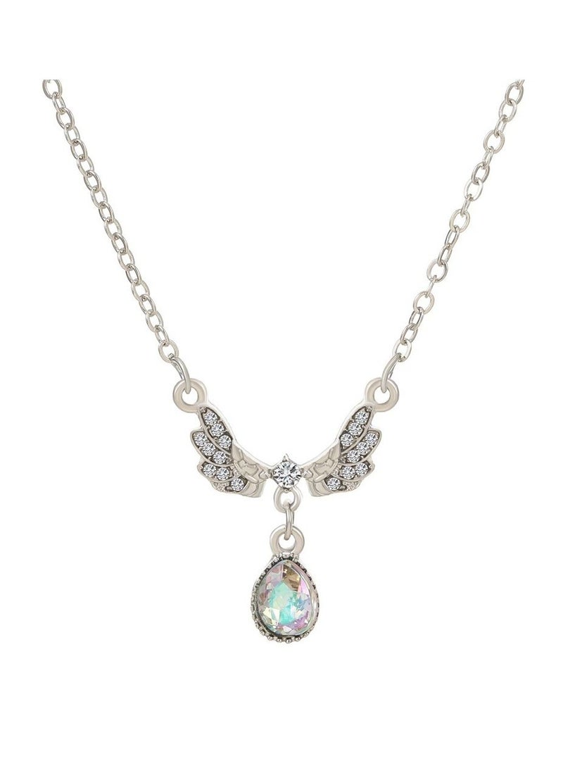 Zircon Drop Shape Titanium Steel Necklace