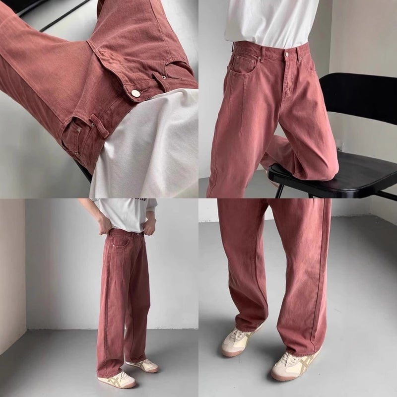 Unisex Classic Denim Jeans Loose Fit Daily Outdoor Wear - Image 2
