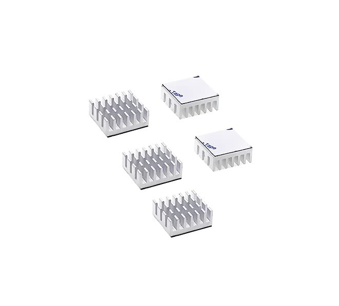 - 5PCS 14 x 14 x 6mm Aluminium Heatsink (Cross Cut Fin with 3M, Non Anodised)