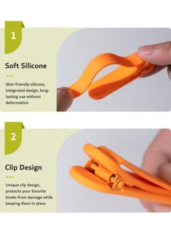 ATRJSZ Silicone Automatic Bookmarks, 3 pcs Silicone Bookmark, Smart Bookmark for Reading Women, Men, Kids, Book Lovers, Unique Cute Bookmark Clip Gifts, Stay in Place and Follow as You Read  - Image 5