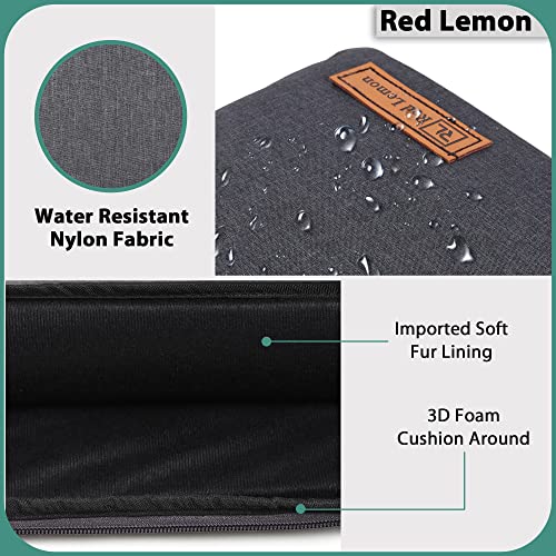 Red Lemon Ultra Protective Nylon Laptop Bag Sleeve Case Cover Pouch for 13 Inch/13.3 Inch Laptop/MacBook, Water Repellent, Men & Women (Grey) - Image 5