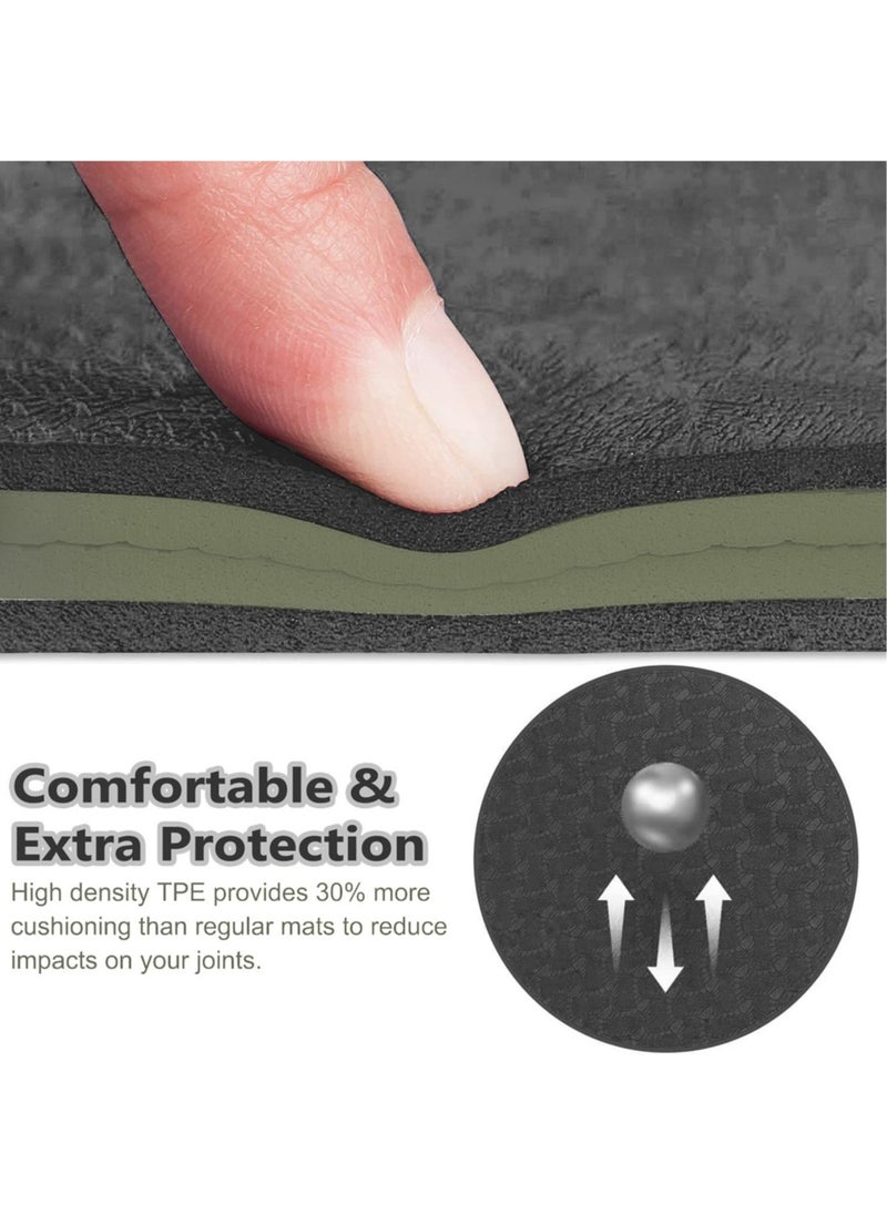 Sky Land Yoga Mat Non Slip,6mm Yoga Mat-Ideal for HiiT, Pilates, Yoga, and Home Workouts-TPE Gym Exercise Mat Ideal for Various Fitness Routines EM-9304-H  - Image 5