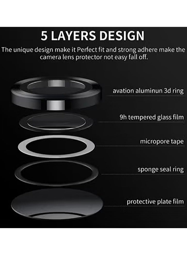 Camera Lens Protector for huawei pura 80 pro, [1 Step Installation Tray] Tempered Glass Screen Protector Metal Individual Camera Cover Accessories Case Friendly (Gold )  - Image 4