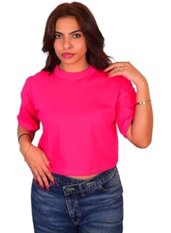Mosca Women's Wear Plain Slim Fit Cotton Half-Sleeve T-Shirt - Image 3