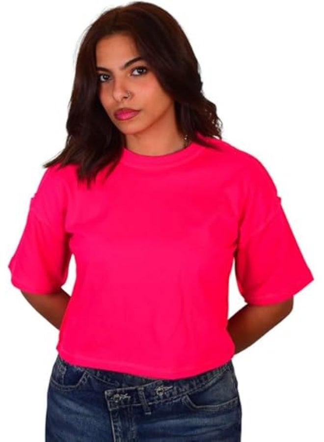 Mosca Women's Wear Plain Slim Fit Cotton Half-Sleeve T-Shirt - Image 1