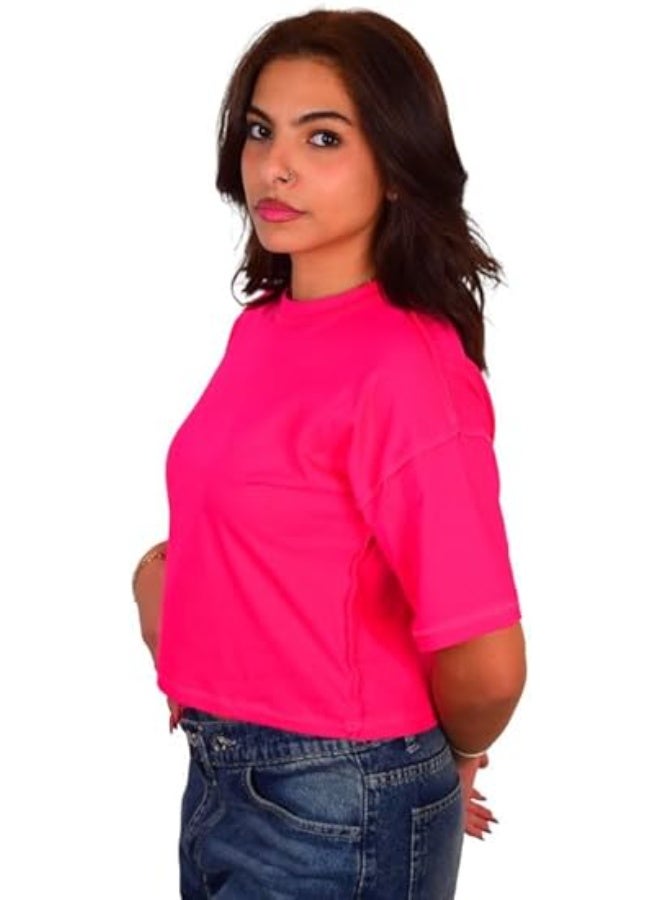 Mosca Women's Wear Plain Slim Fit Cotton Half-Sleeve T-Shirt - Image 2