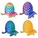 ONEVIVE Easter Basket Stuffers 3D Printed Dragon Egg Toy 4 Pack Surprise Mystery Inside Articulated Crystal Dragon Fidget Sensory Toy for Kids Birthday Surprise Easter Egg Hunt Party Favors - Image 3