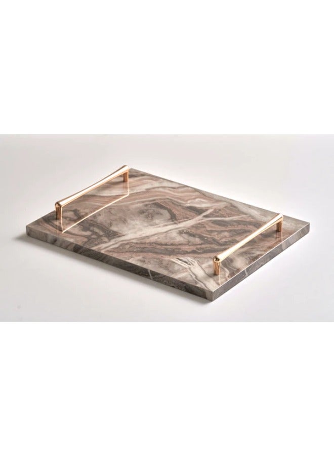 Trayz Luxurious Style Marble Beige Tray – 40x30cm.