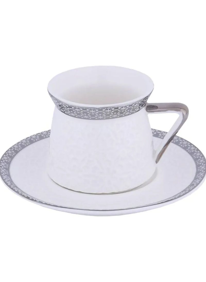 السيف كوب قهوة وطبق من البورسيلان ديلوكس تركش K691138/2/S