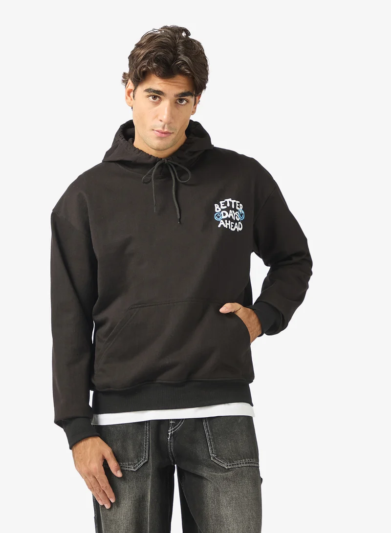 Seventy Five Graphic Print Hoodie