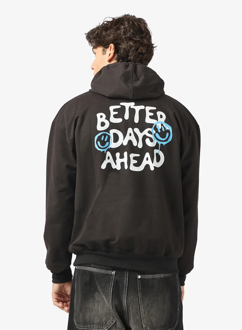 Seventy Five Graphic Print Hoodie