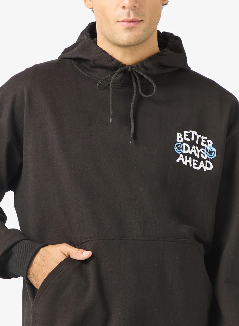 Seventy Five Graphic Print Hoodie