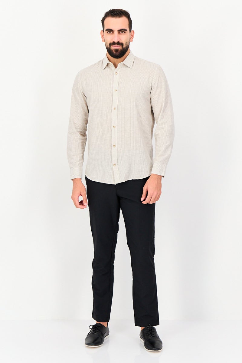 JACK & JONES Men Regular Fit Long Sleeve Stripe Casual Shirt, Multicolor - Image 4